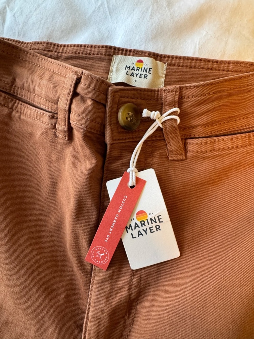 Marine Layer Wide Leg Pants in Rust - Picture 5 of 6